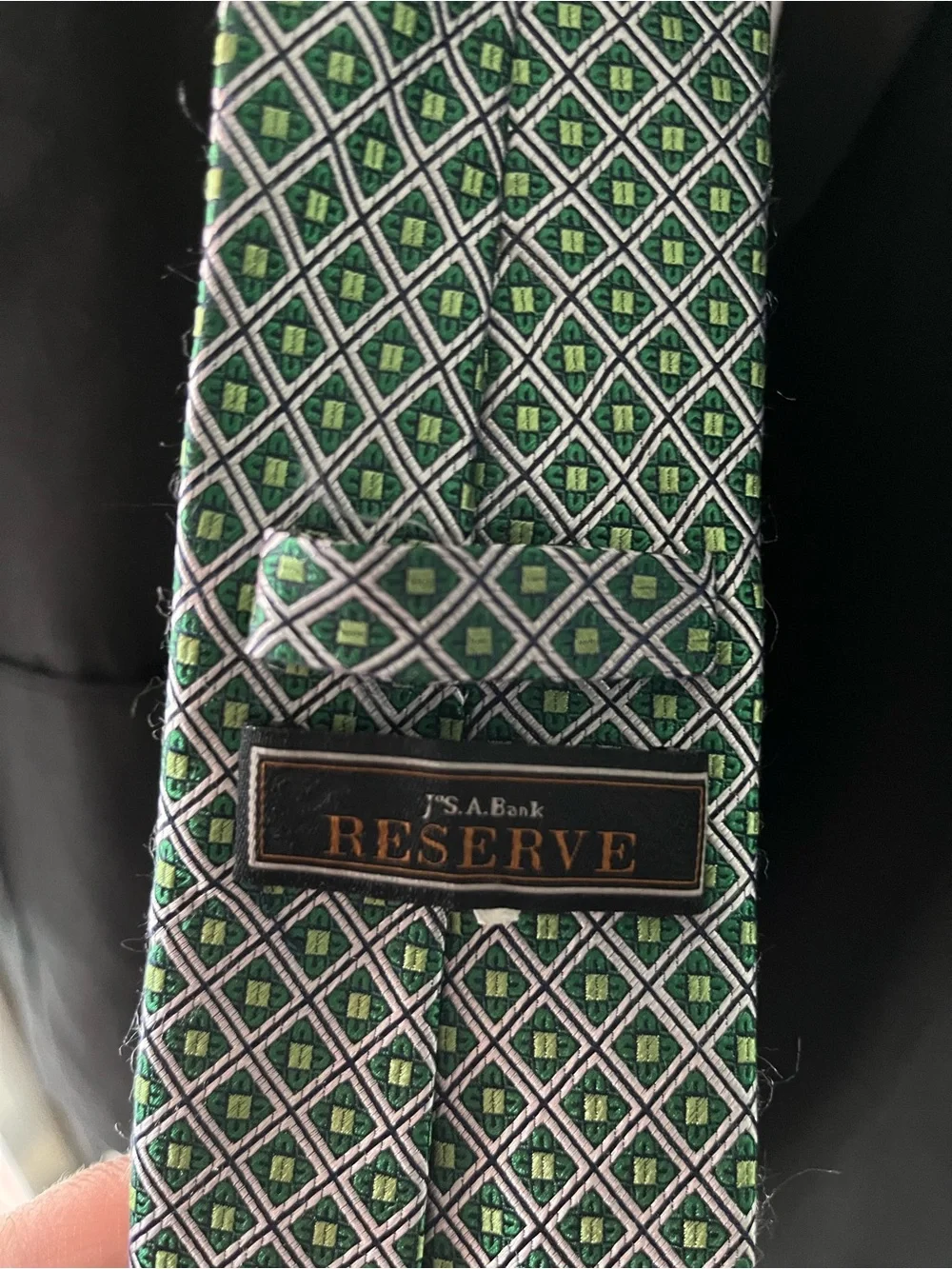 croft & barrow Black Sport Coat with White Shirt and Light Green Tie